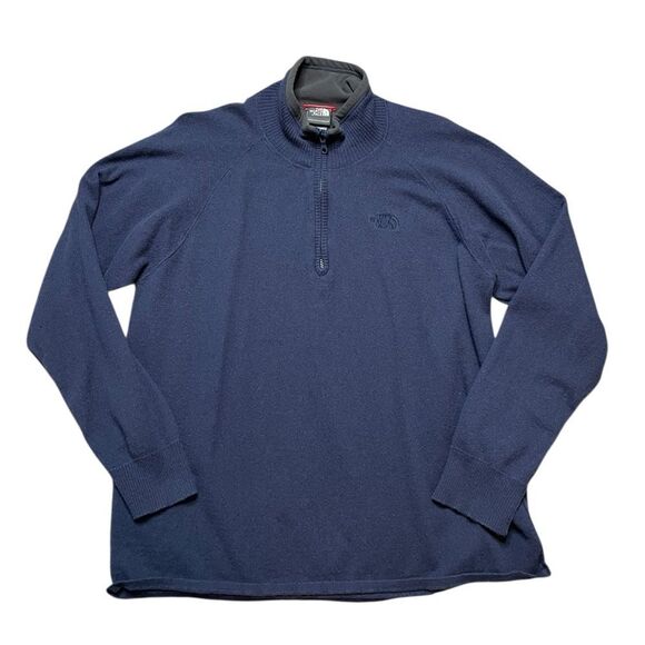 The North Face Men's Wool Blend Sweater Navy Blue Size XL - Picture 1 of 7